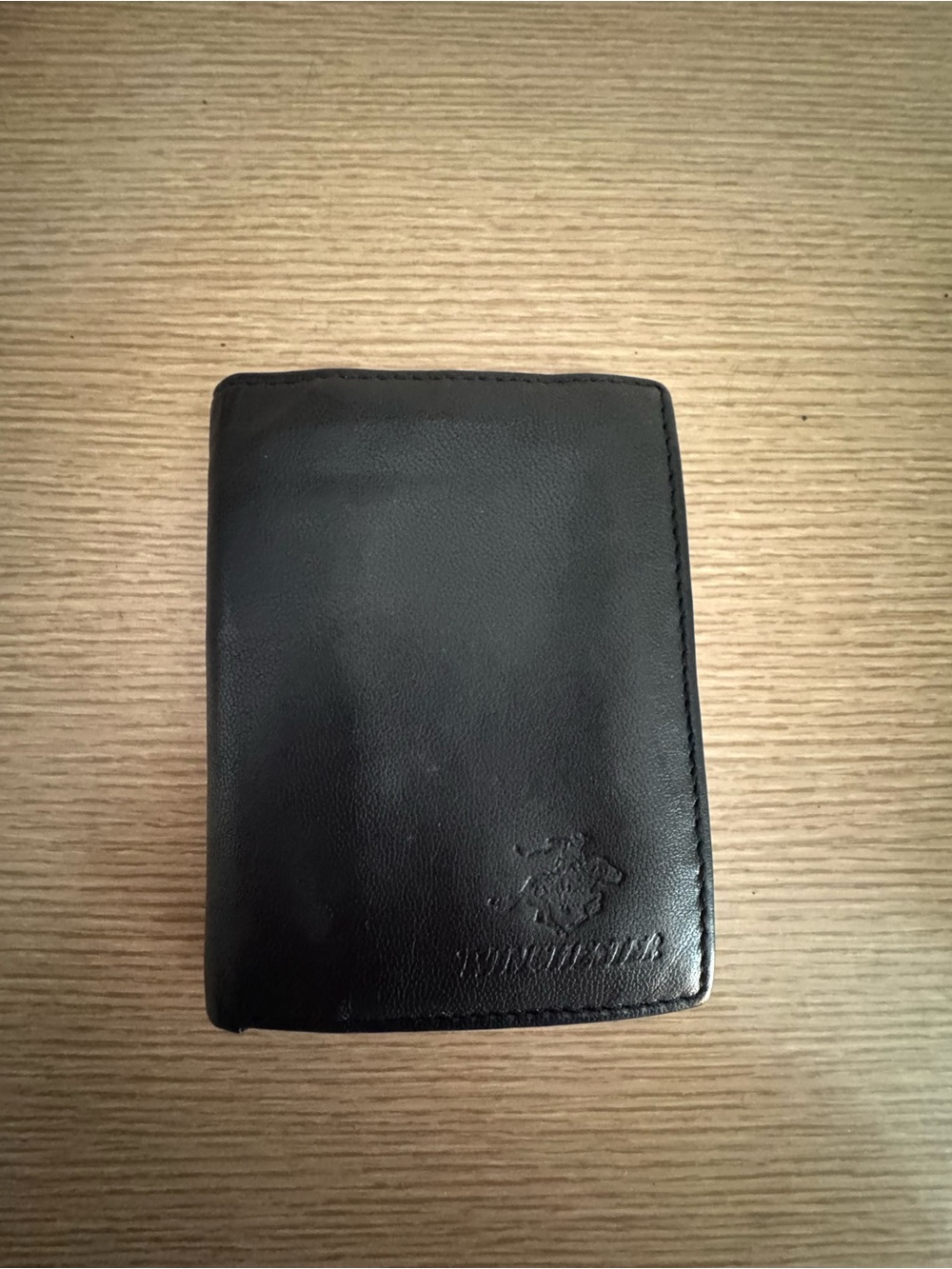 Leather Trifold Badge Holder Wallet